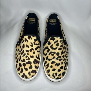 Keds Kate Spade Collab Leopard Print Double Decker Mule Slip-On Sneakers NWOT